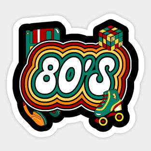 Born In The 80'S-Retro Birthday Gift Sticker
